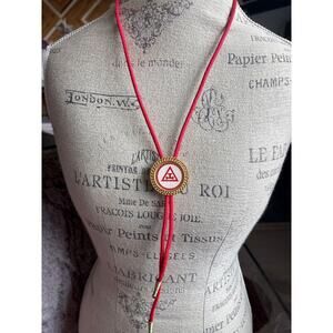 Vintage Freemason Red Bolo Tie – Royal Arch Masonic Western Style